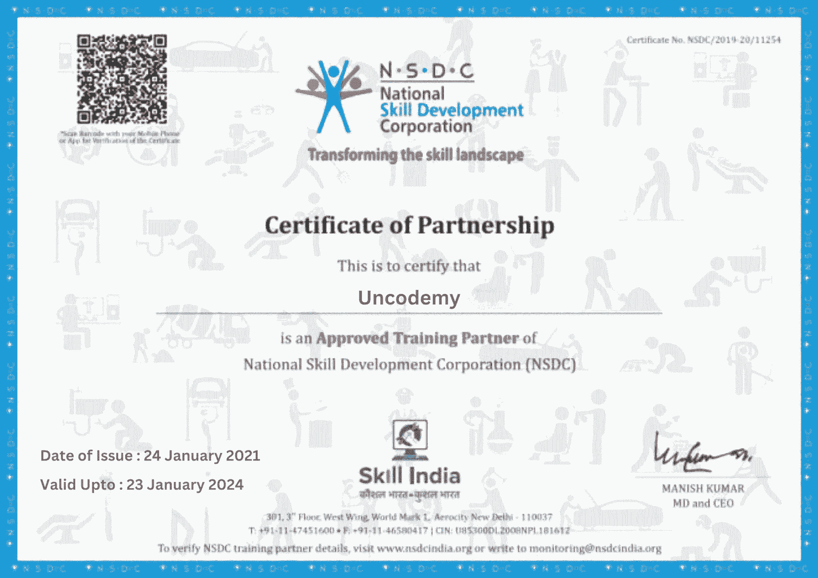 Project Completion Certificate - Data Analytics training 